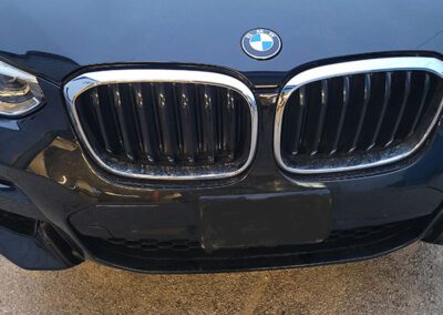 Beautiful Front End of Black BMW Car
